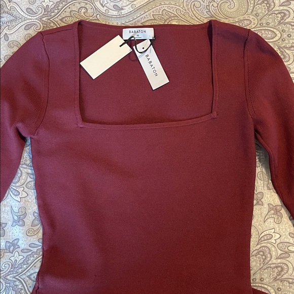Babaton burgundy Long Sleeve Dress - Picture 6 of 11